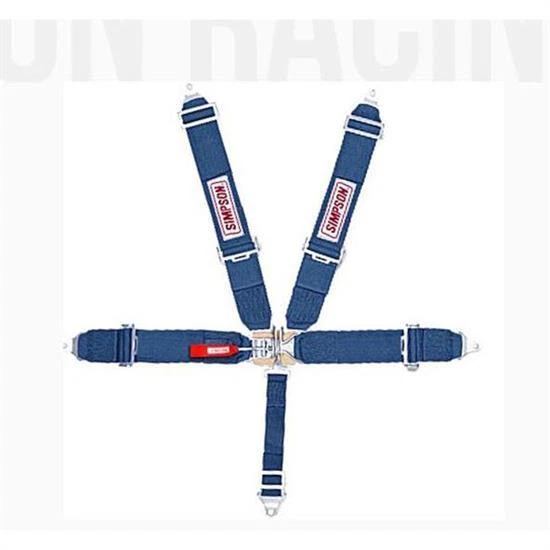 Simpson 29075BL Latch/Link Short Sew 5-Way Sprint Harness, Blue