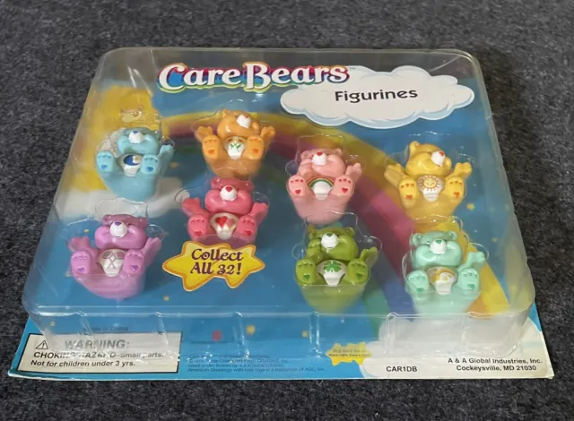 Care Bears 2005 Set Of 8 Figures Vending Display Mint Condition