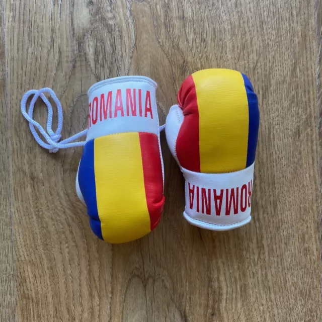 Romania car mini boxing gloves for car gift interior accessories Romania flag