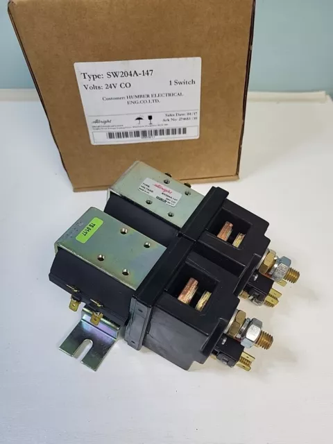 Albright SW204A-147  24v CO Contactor 2 x SW200 on Double Bracket - Unused NOS