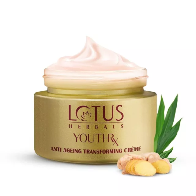 Crème transformante anti-âge pour soins de la peau Lotus Herbal Youth Rx...