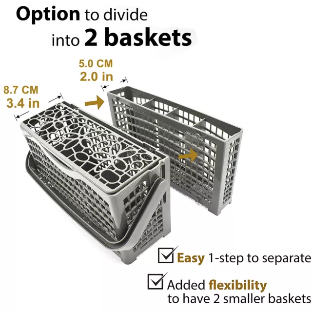 Universal Dishwasher Cutlery Basket Suits for Many Dishwasher Models 24*12*14 cm