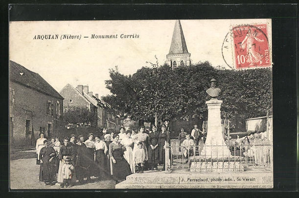 CPA Arquian, Monument Carriès 1919
