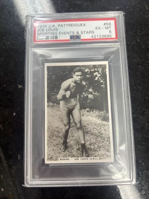 1935 J. A. Pattreiouex Sporting Events & Stars #56 JOE LOUIS PSA 6