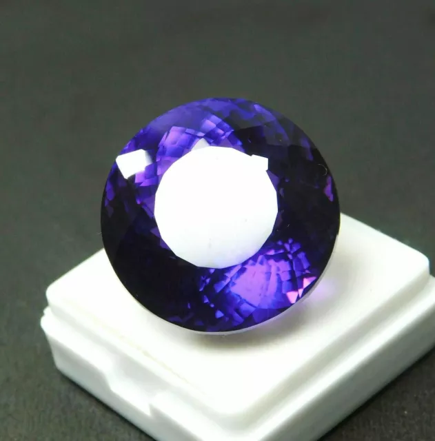 70 Ct Natural Amethyst PURPLE Huge Round Shape Size CERTIFIED Loose Gemstone
