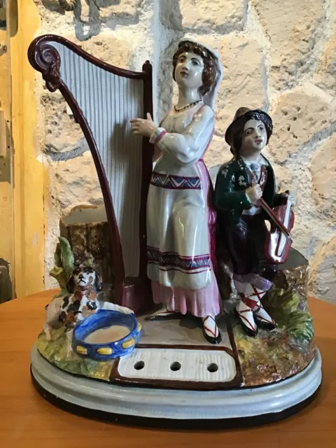 Grand Pyrogène Groupe Statue En Porcelaine Capodimonte Circa 1900