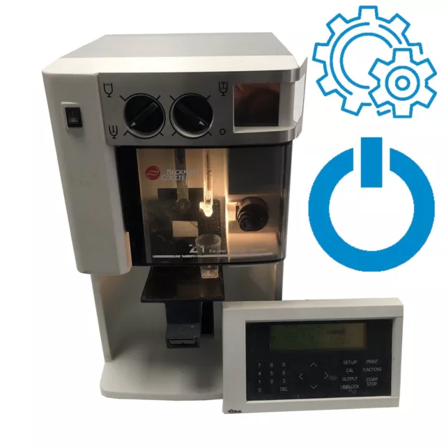 Beckman Coulter Z1-D Particle Cell Counter Size Analyzer Power Up  video