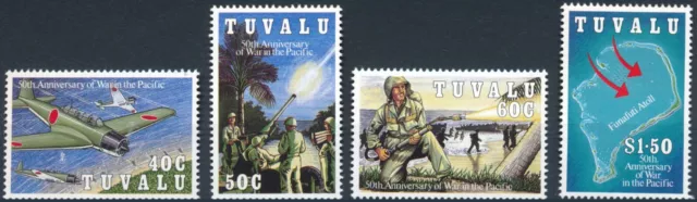 50th Anniv of War In The Pacific - Tuvalu 1993 - MNH - SG 668/71
