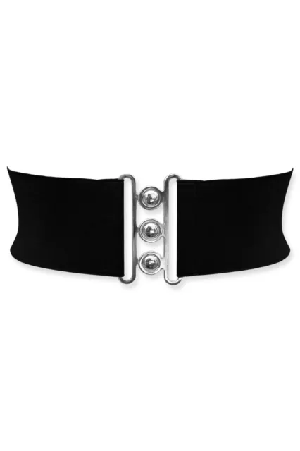 Cinturón de cintura elástico avispa con hebilla de cierre ancho de 3 pulgadas