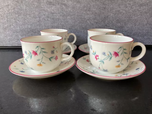 Vintage  Royal Doulton  'Avalon'   Set of Four  Tea Cups and Saucers