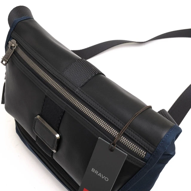 Tumi Alpha Bravo Travis Cross Body Messenger Bag Ballistic Nylon Black Rare Mint 3