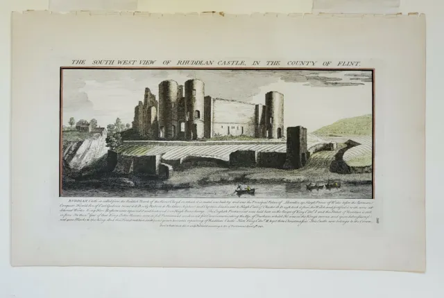 Samuel & Nathaniel Buck The South West View Of Rhuddlan Castle In County - Flint