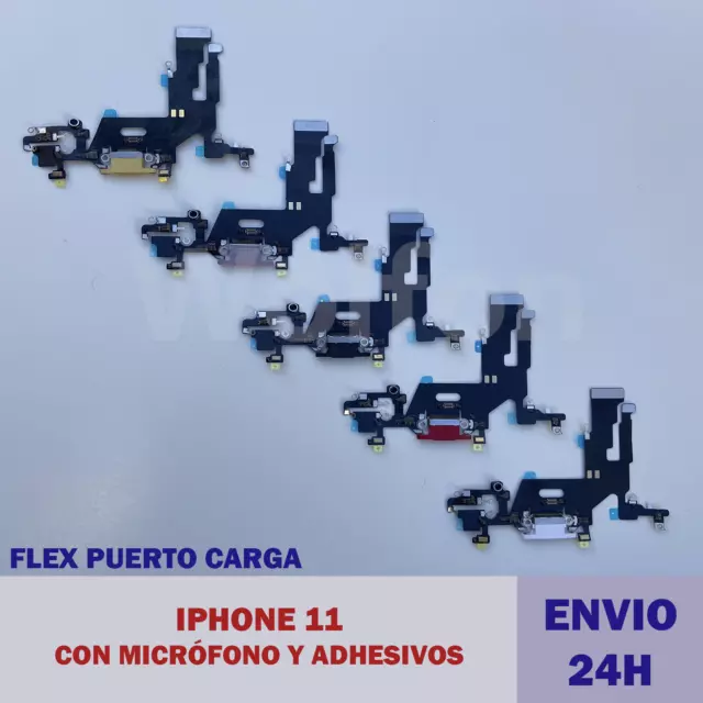 FLEX CARGA IPHONE 11 puerto carga conector Micrófono cable envio 24 horas