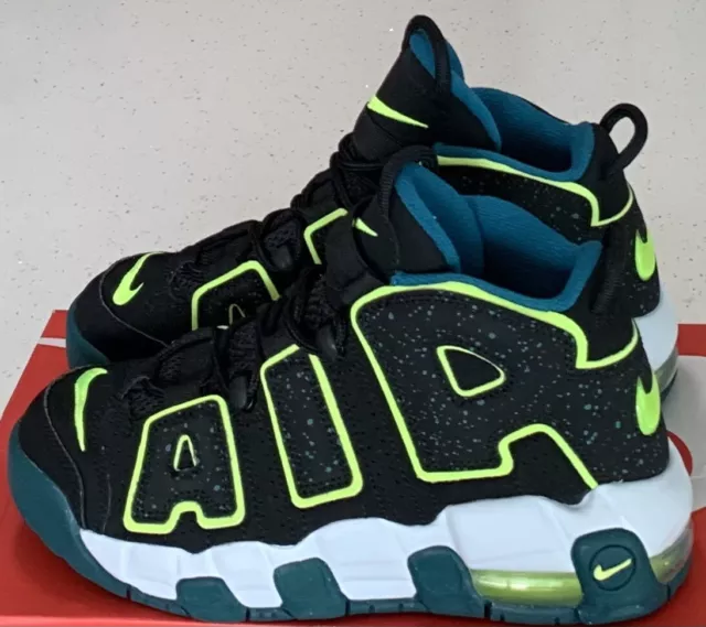 NIKE AIR MORE UPTEMPO (GS) Big Kids Shoes - Black/Volt - Sizes