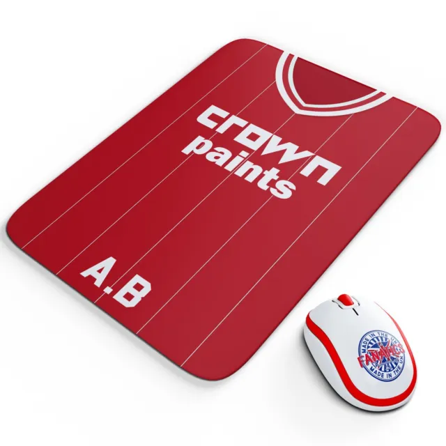 Personalised Liverpool Mouse Mat Football Retro Shirt Mouse Pad Dad Gift VS43