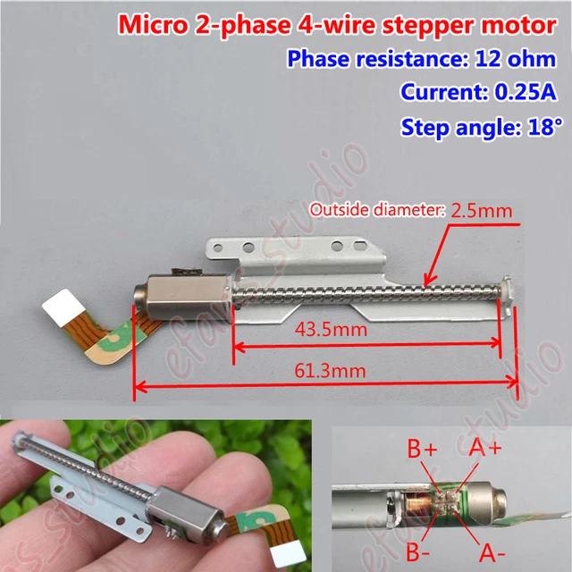 Qiilu Curseur De Moteur Linéaire Moteur Pas à Pas DC 12V Avec Curseur D'écrou à Vis Linéaire