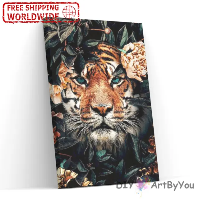 Paint By Numbers Canvas Art Draw Artist Painting Oil Kit Home Decor Tiger Adult