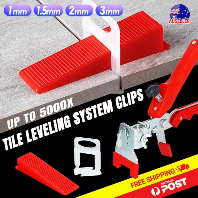 500-3000x Tile Leveling System Clips Levelling Spacer Tiling Tool Floor Wall AU