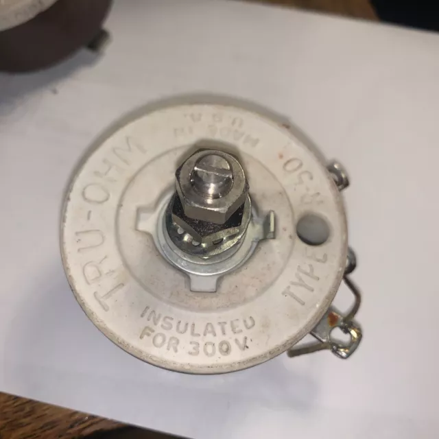 TRU-OHM Type R-50 LARGE Rheostat Potentiometer 2.04 AMP  300v used electric part