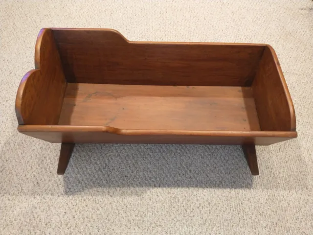 Antique Walnut Baby Cradle, early 1800's, with mattress