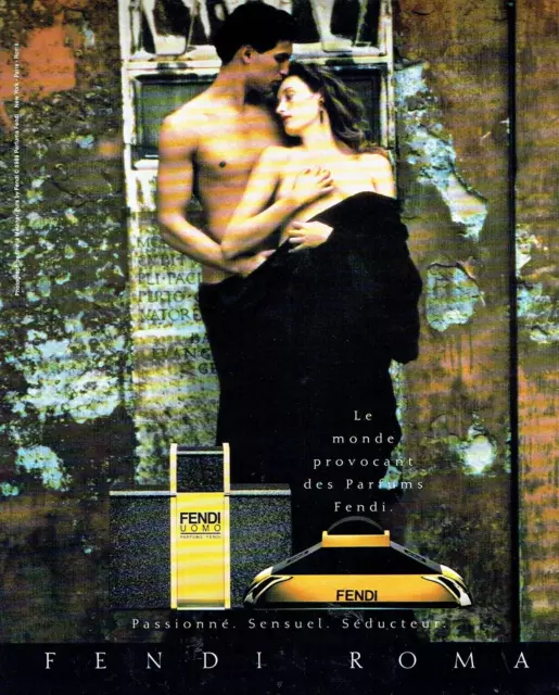 publicité Advertising 0923   1990   Fendi  Roma, Uomo monde provocant parfum