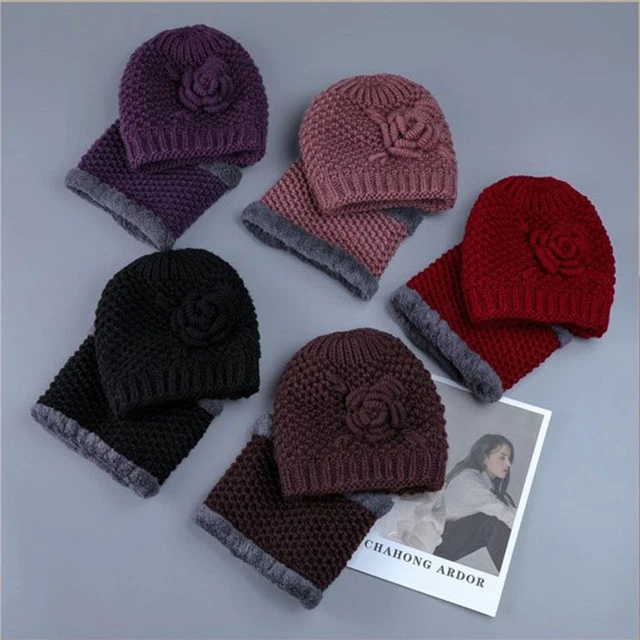 pour femme du moyen âge Bonnet de grand-mère Chapeau chaud pour femmes âgées 3