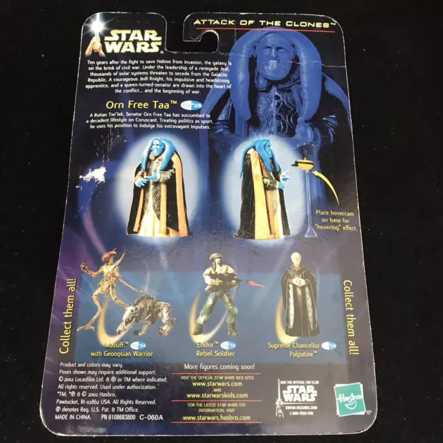 Star Wars ORN FREE TAA Attack of the Clones Figure Toy 2002 New VGC 7