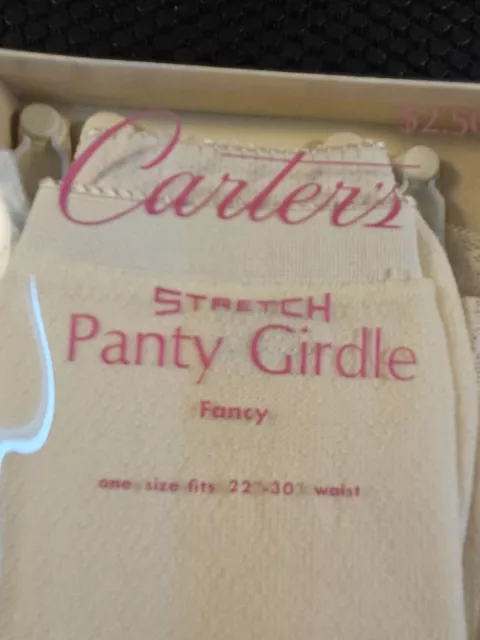 Vintage Carters STRECTH Panty Girdle Fancy 22" - 30" in. Waist Nylon Spandex 2