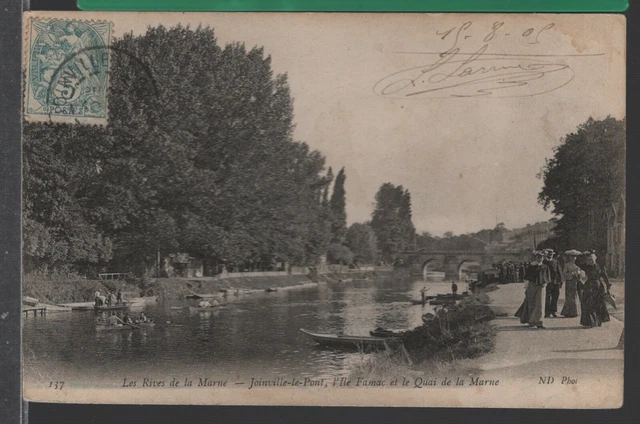 JOINVILLE-LE-PONT (94) -L'Ile Famac et le Quai de la Marne