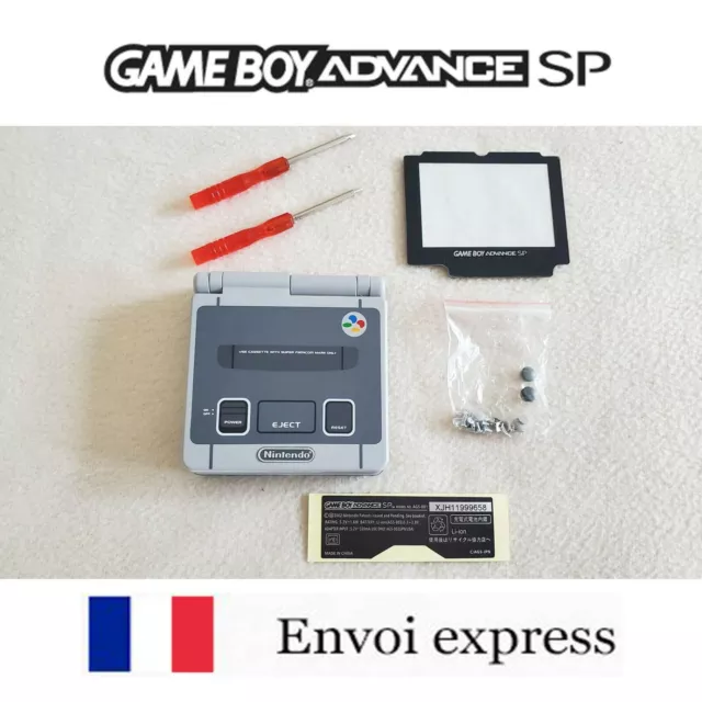 Coque GAME BOY ADVANCE SP SNES edition NEUF NEW + tournevis - shell case GBA