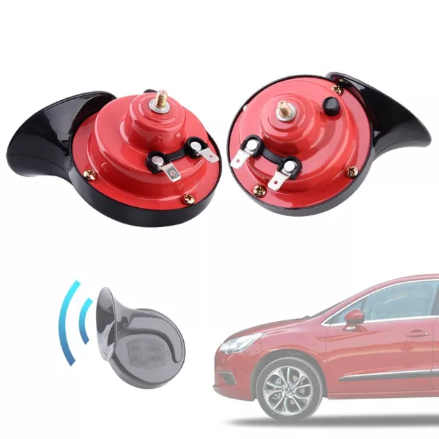 2x Universal 12 V Coche Bocina De Caracol 120dB Impermeable Electric Air Horn