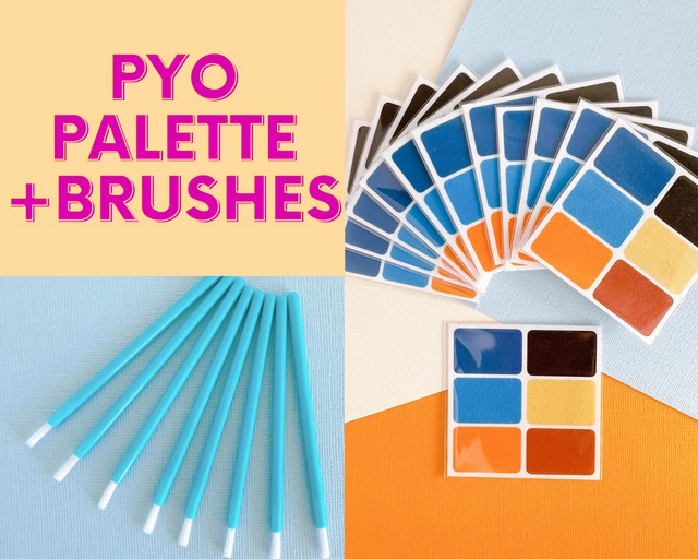 10/25/50/100 WITH BRUSHES Paint Your Own PYO Cookie Icing Palette