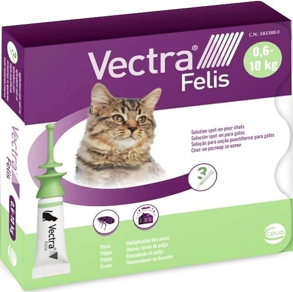 Vectra Felis 3 pipette . Antiparassitario per gatti CEVA VETEM