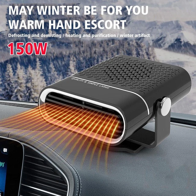 Car Auto Demister Portable Heater Cooler Fan Plugin 12V/24v` Dryer G49C