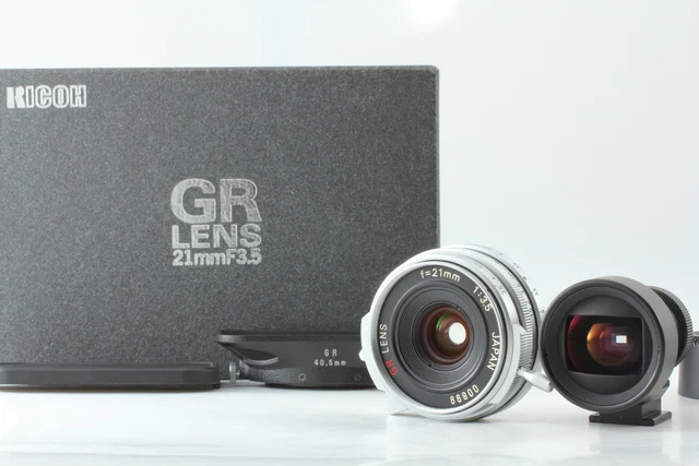 [MINT IN BOX] RICOH GR 21mm F3.5 L39 film camera lens Hood Viewfinder From JAPAN