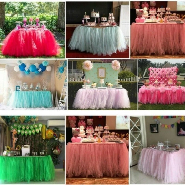 22 m Tüll Netz Stoff Tisch Rock Tutu Kleid Handarbeiten Babyparty Party Dekor