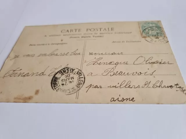 Carte Postale Ancienne 1906 Bergeret Le Marchand De Buis 3