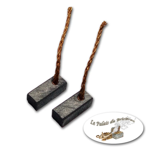 Jeu De 2 Charbons Pour Moteur Électrique - Dimensions 5 X 5 X 12.5 Mm - Neuf Sous Emballage