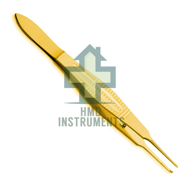 Stainless Steel Castroviejo Suturing Forcep 1×2 Teeth With Plasma Coated Color
