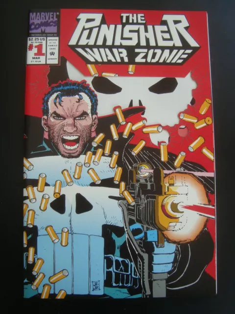 PUNISHER WAR ZONE VOL. 1  #1 (1992) Signed w/ Sketch Chuck Dixon