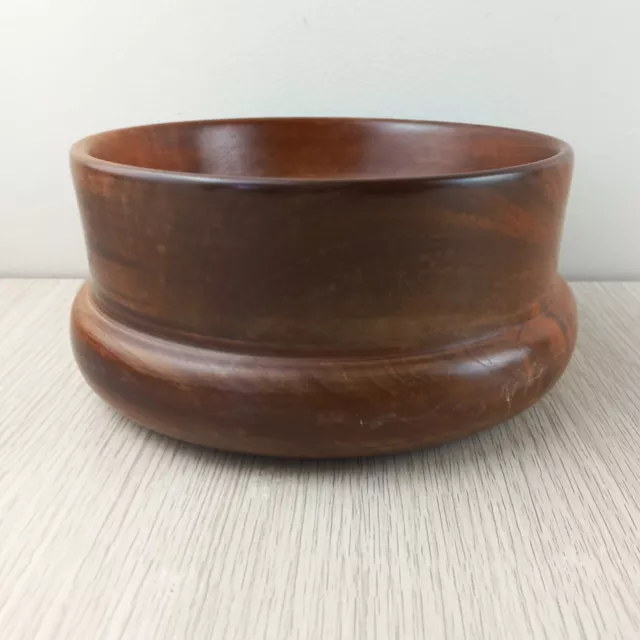 Hand Turned Natural Timber Bowl Solid Hand Crafted High-Side Bowl Wooden Decor