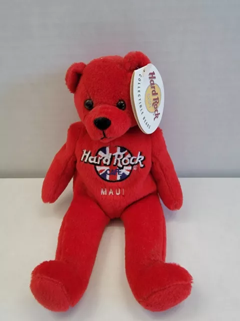 Hard Rock Cafe HRC Maui 8" Plush Beanie Collectible Teddy Bear Rita Bear
