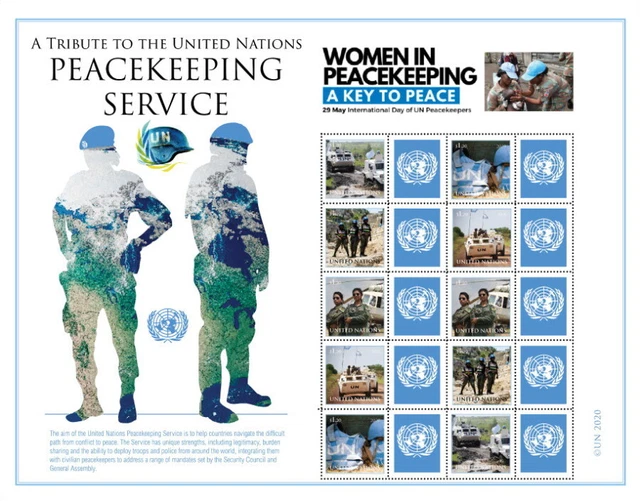 Uno New York - 2020 Grussmarken Bogen Friedenssicherung 1749-53 Peacekeeping **