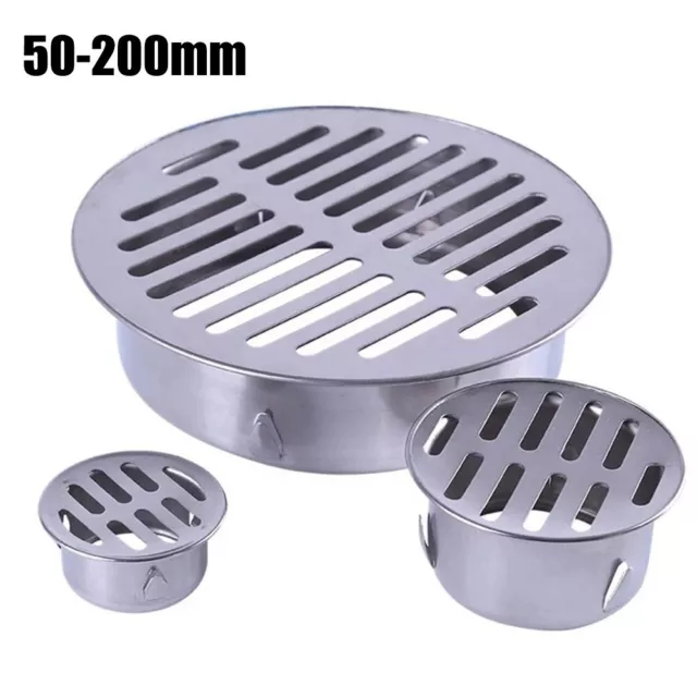 1x Stainless-Steel Balcony Shower Floor Drain Cover Round Drain Grates Ø50-200mm