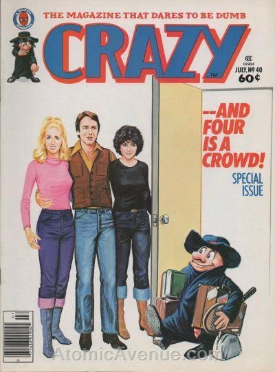 Crazy (Magazine) #40 VG; Marvel | low grade - Three's Company - we combine shipp