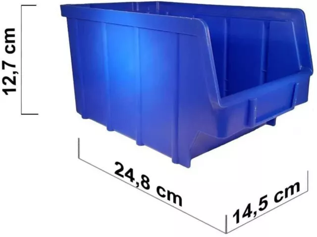 Stapelboxen Lagerboxen Gr. 3 blau Sichtlagerboxen Boxen Sichtboxen Lagerbox