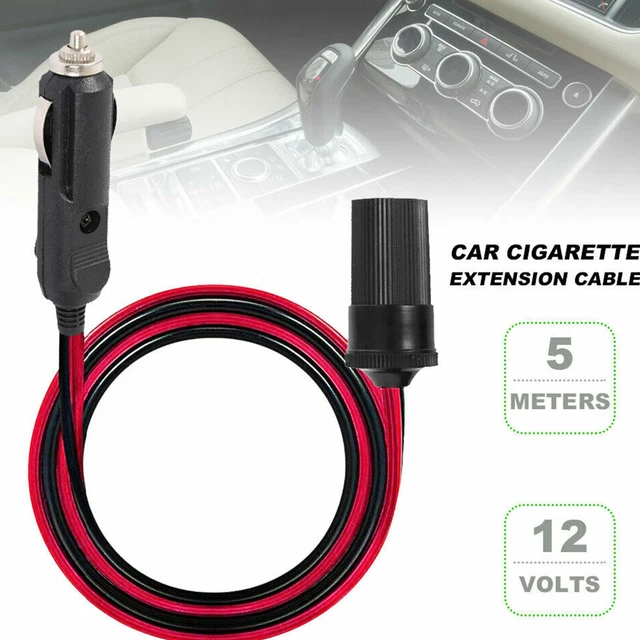 Câble de rallonge de prise allume-cigare de voiture de 16 pi, usage intensif 12V
