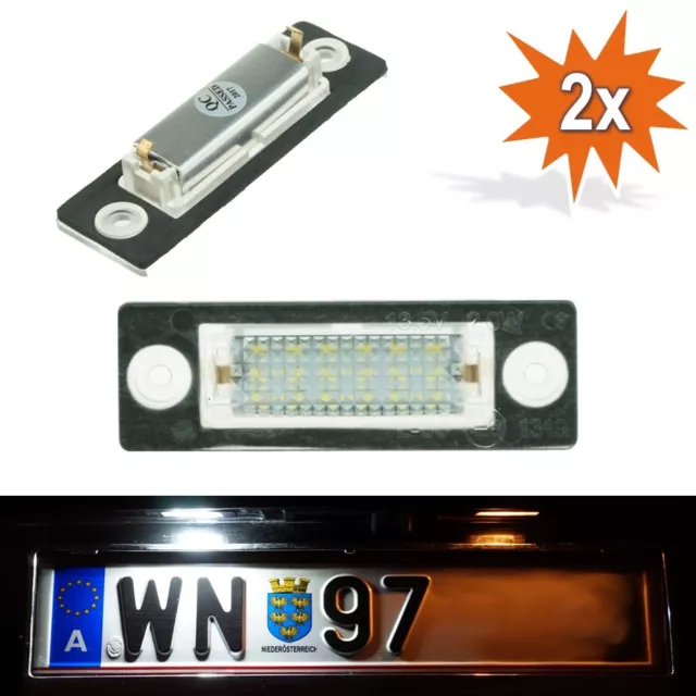 LED Kennzeichenbeleuchtung VW Passat 3C B6 T5 Caddy Touran Golf Plus Skoda D03