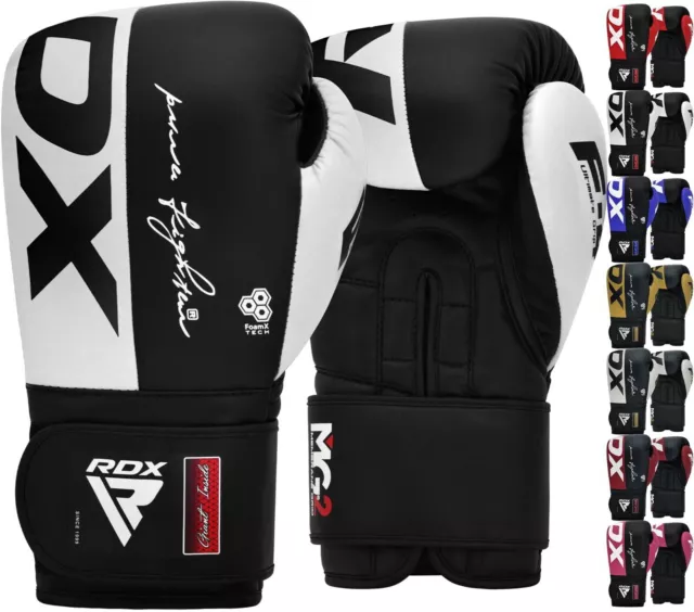 RDX Boxeo Guantes Cuero Kick Boxing Entrenamiento Combate Mma Pesado Bolsa Punch