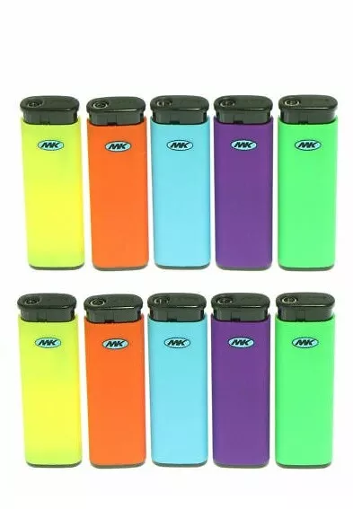 10 Ct MK JET COLOR TORCH  Big Full Size Lighters Refillable Windproof Lighter